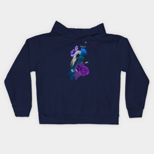 The blue peacock Kids Hoodie